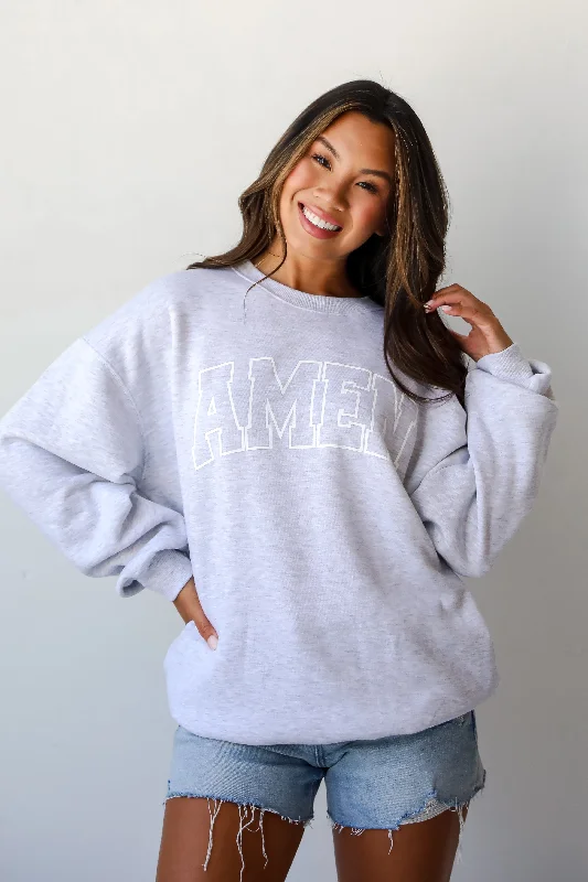 Heather Grey Amen Sweatshirt Gym