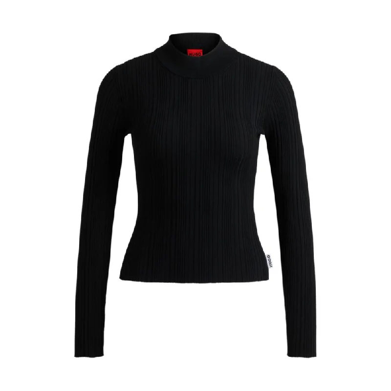 Slim-fit sweater with irregular ribbed structure Confident Women's Power