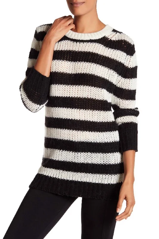 Penelope Striped Wool Blend Sweater In Multicolor Laid - back Women's Vibe