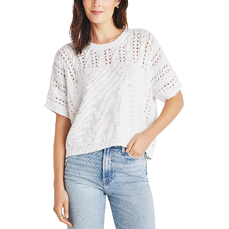148 Womens Knit Patern Crewneck Sweater Luxurious Women's High -  end