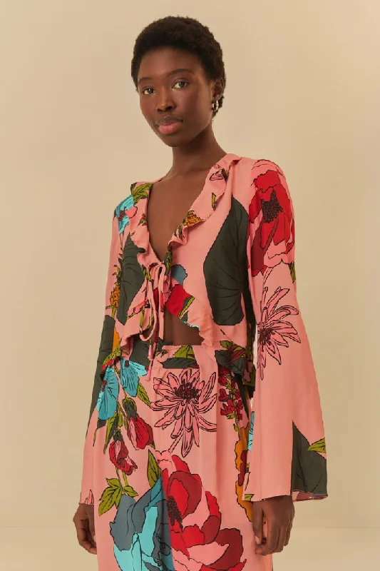 Blusa Calor Floral Dapper Women's 1920S