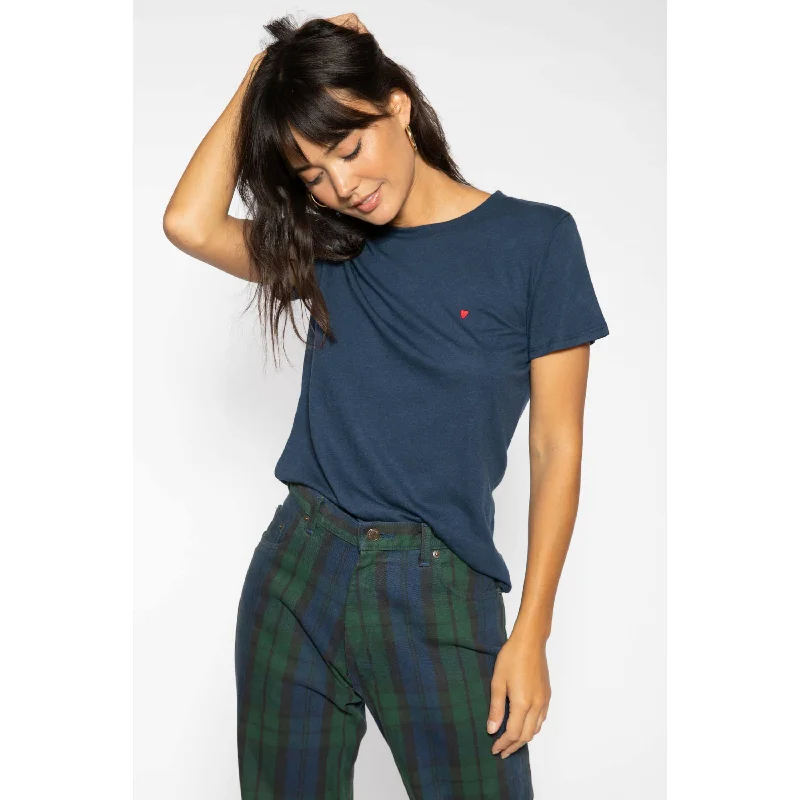 Heart Embroidered Tee Country
