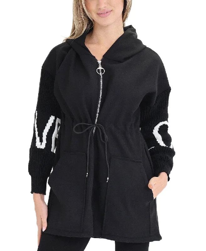 "Love" Sweater Jacket w/ Hood Contemporary 