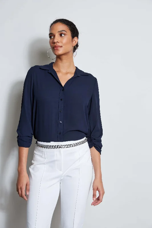 T-Tahari Button Down Shirt Elegant Women's 