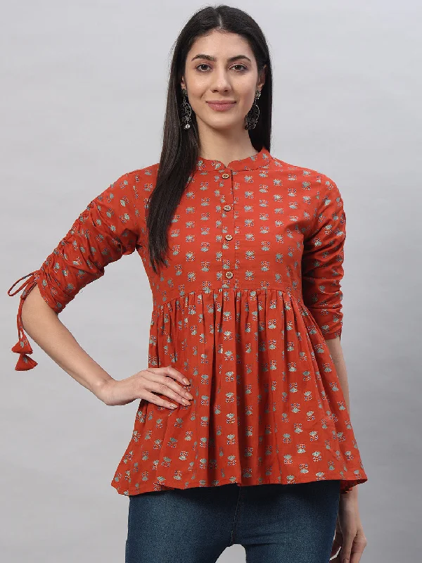 Cotton Printed Regular Top Dapper Women's 1920S