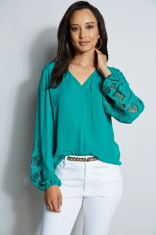 Embroidered Long Sleeve Shirt Tough Women's Military - inspired