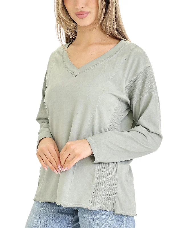 Cotton Long Sleeve Tee Relaxed Women's 