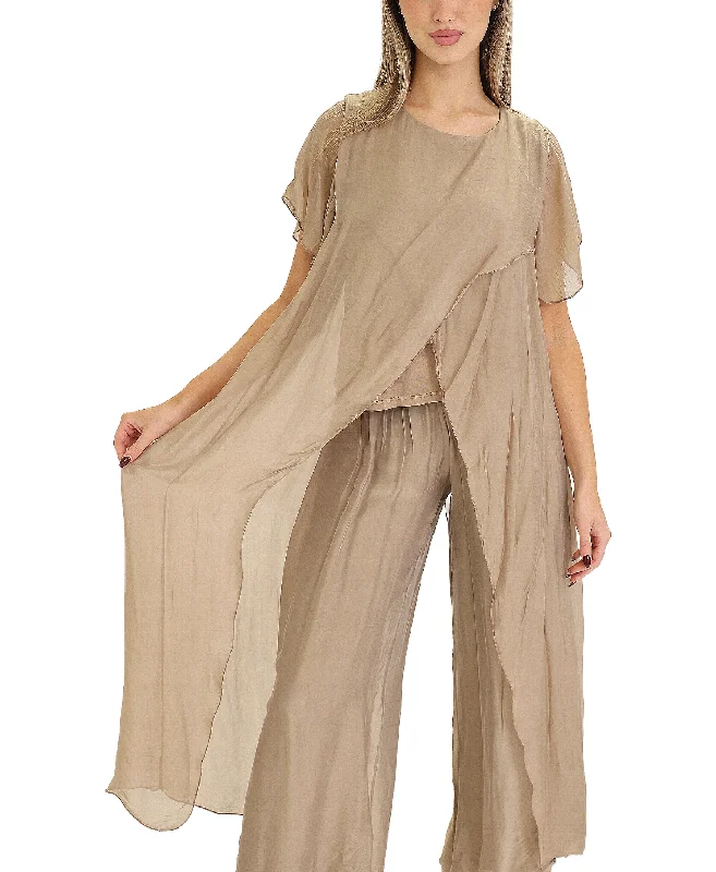 Silk Envelope Hi-Lo Top Laid - back Women's Style