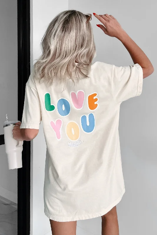 "Hey You" Graphic T-Shirt (Ivory) Sharp Women's Italian