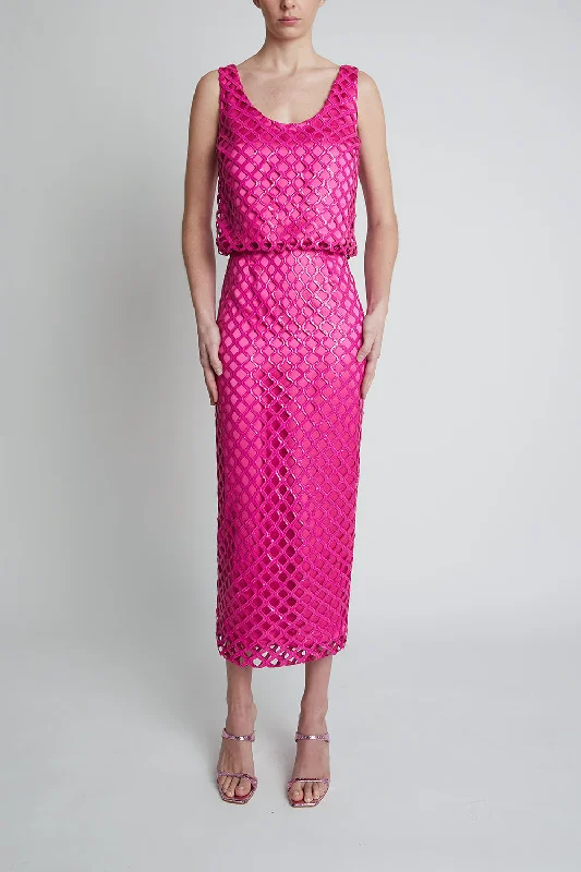 Top lentejuela fucsia Elegant Women's 
