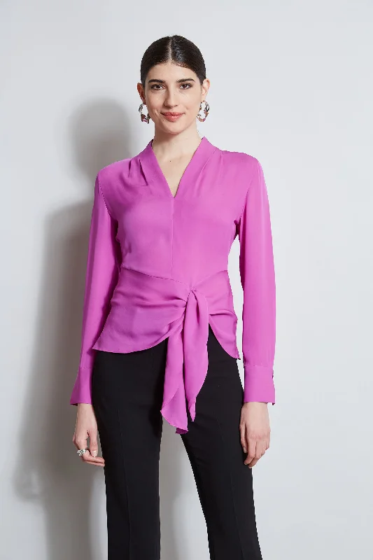 Contour Side Tie Shirt Stylish Women's Neon