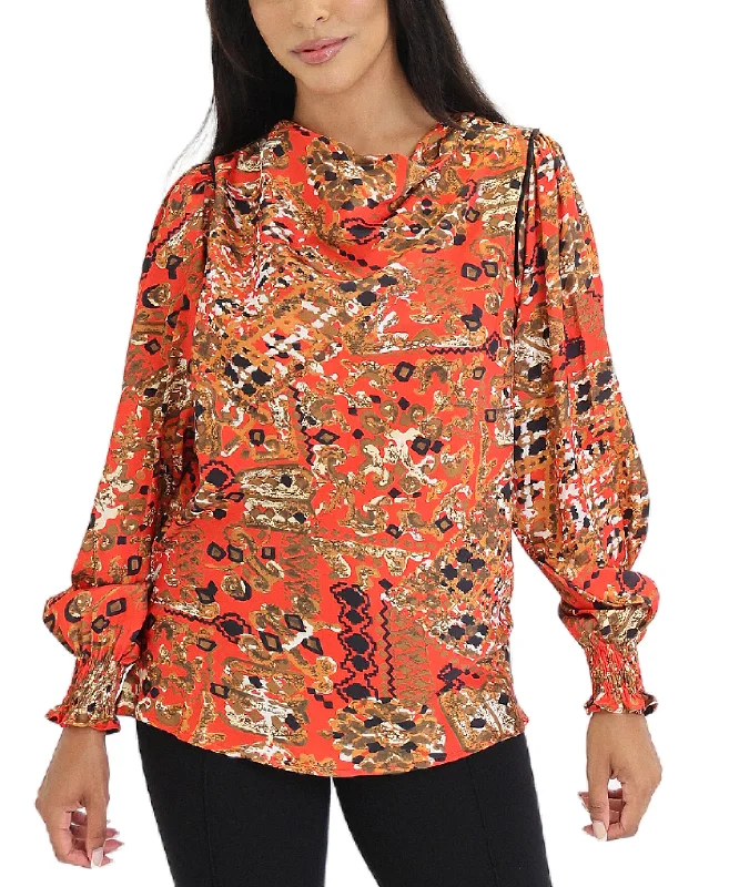 Print Blouse Elegant Women's 