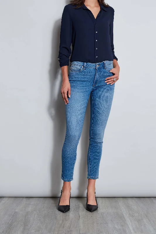 Tahari 28" Skinny Denim Jeans Bold Women's Animal Print