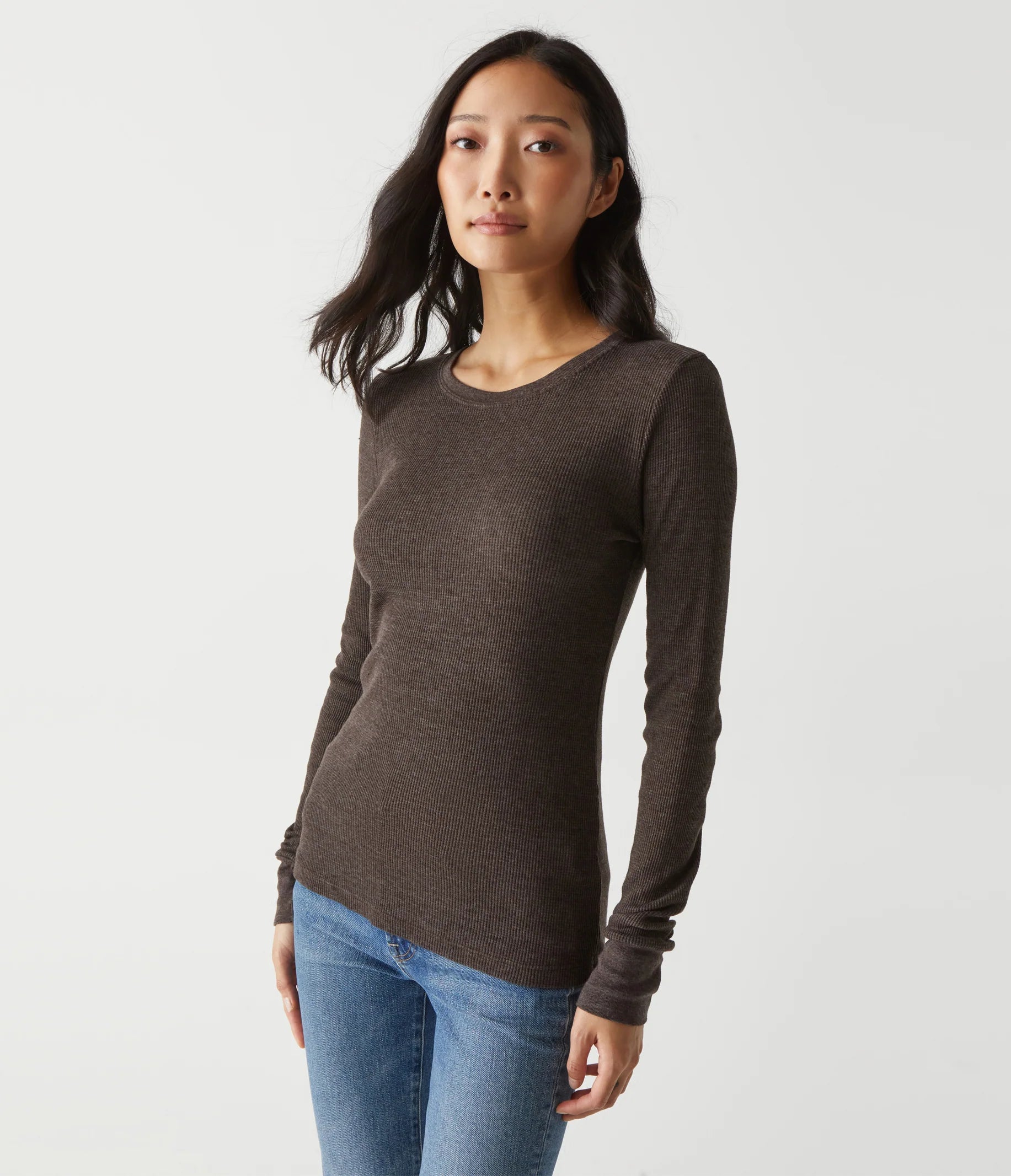 Juliet Thermal Tee - Java Monochromatic Office Style