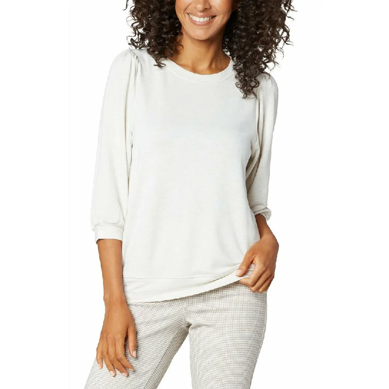 Puffed Sleeve Knit Top Contemporary 