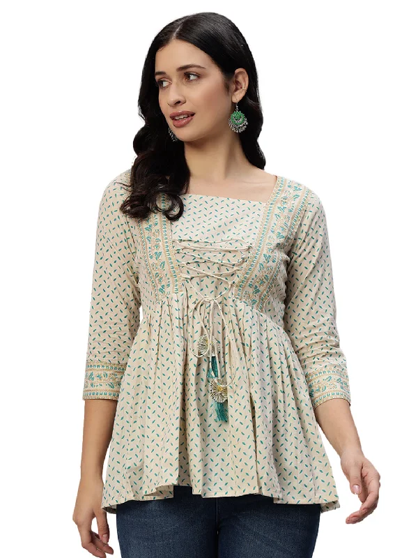 Cotton Printed Regular Top Sporty Women's Tennis