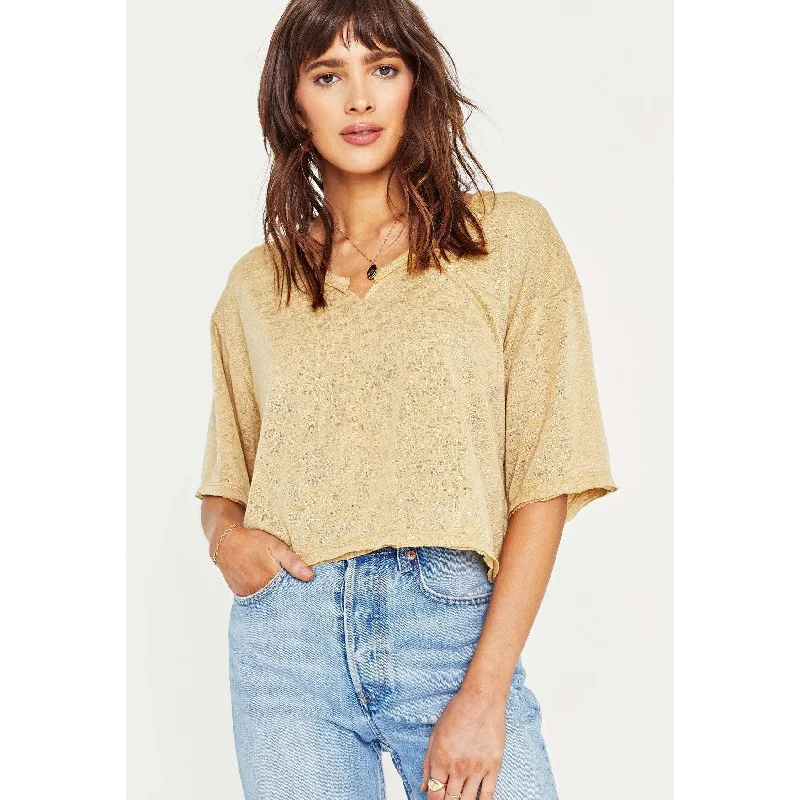 Dietz Textured Boxy Tee Youthful Women's Anime - inspired