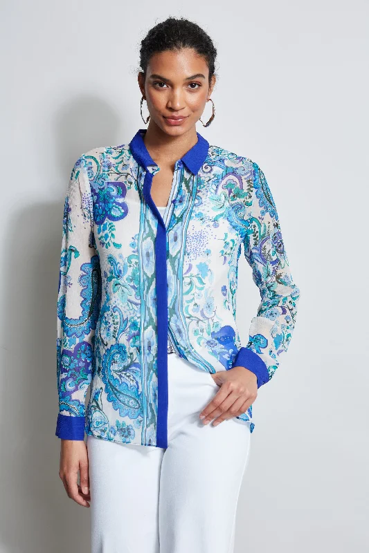 Calypso Scarf Silk Shirt Cozy Women's Winter