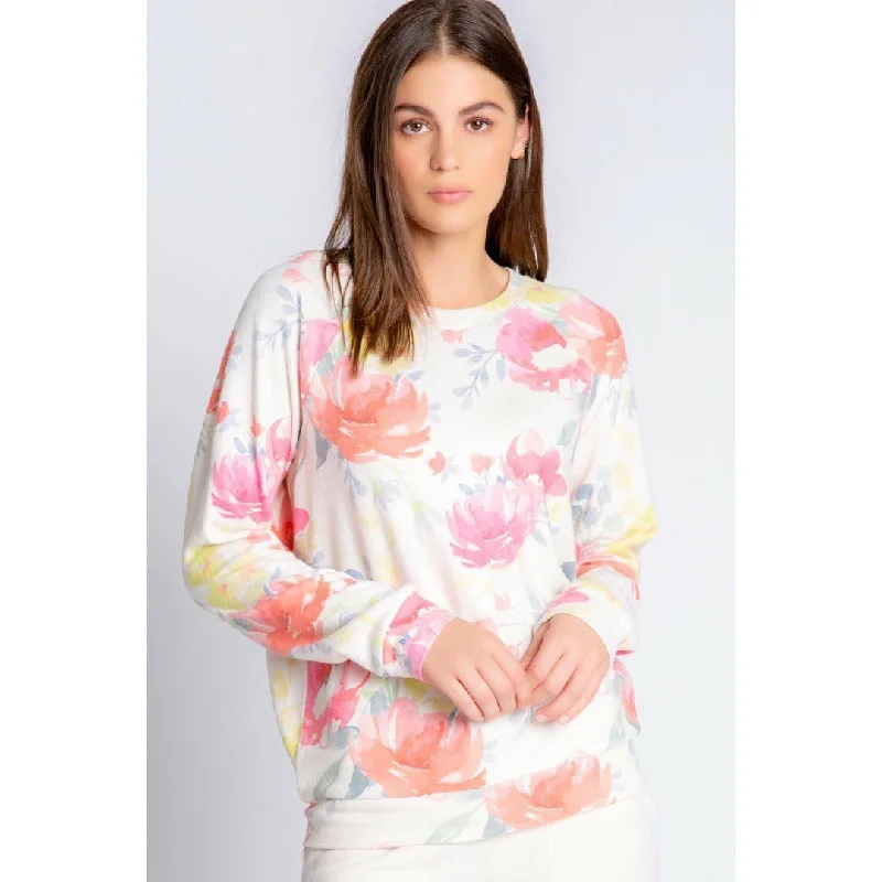 Happy Blooms Long Sleeve Top Modern Women's 