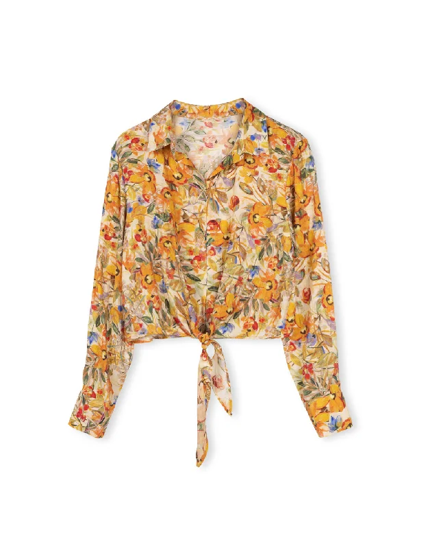 Tie Printed Blouse Cashmere