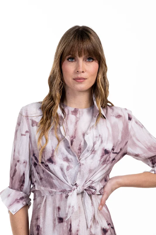 Tie-Dye Tie Blouse Traditional Women's Wool