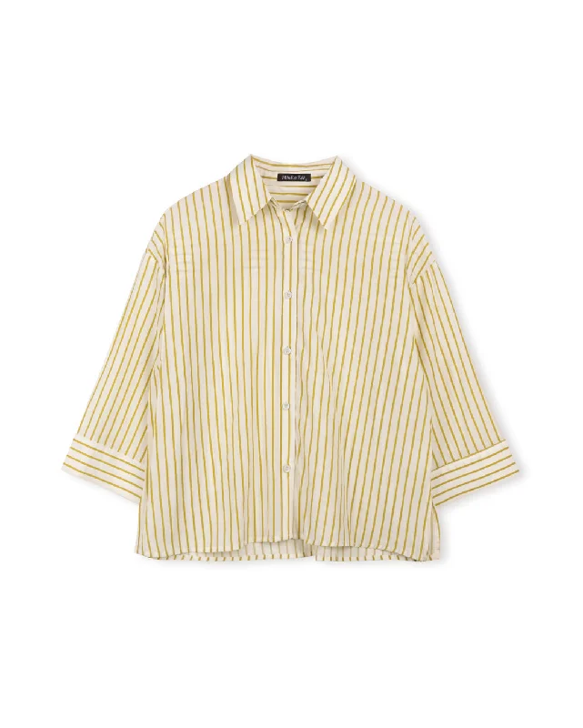 Addie Poplin Stripe Blouse Adventure