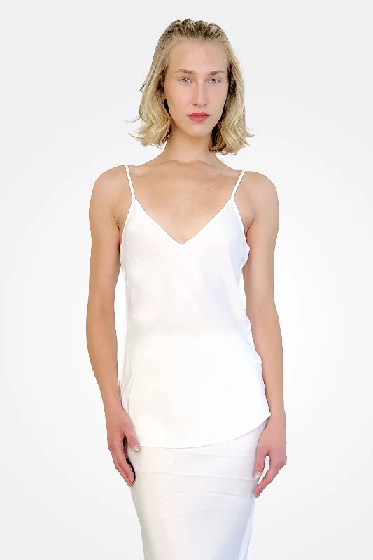 Wyanetta Silk Cami - White Artistic Women's Avant - 