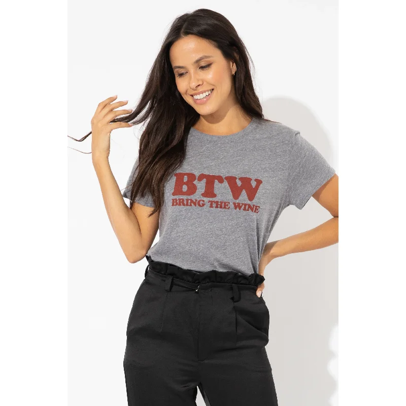 BTW- Bring The Wine Tee Modern Women's Tech