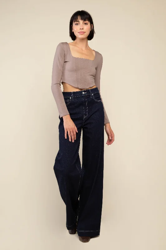 Corset Crop Top Cool Women's Distressed
