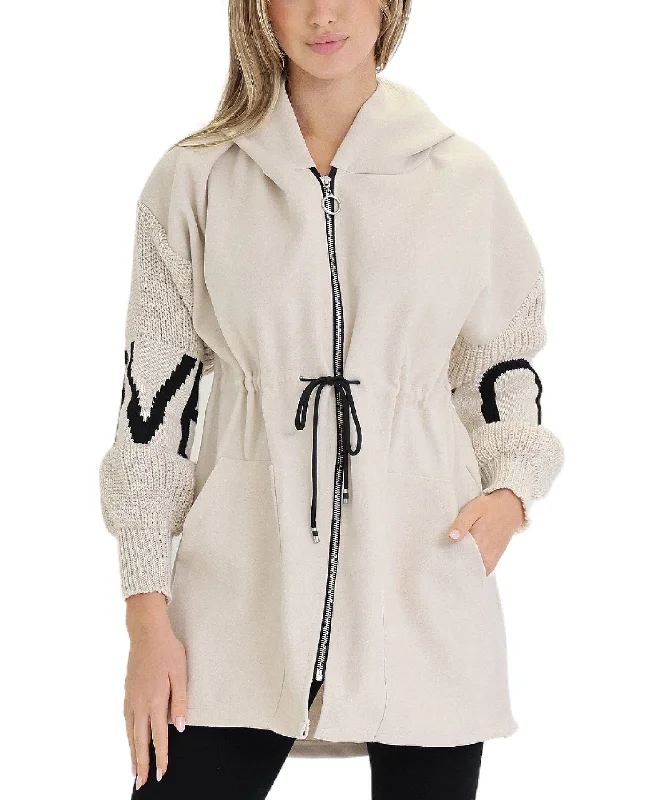 "Love" Sweater Jacket w/ Hood Country