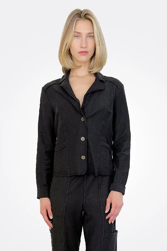 Tacie Blazer - Black Edgy Women's Punk