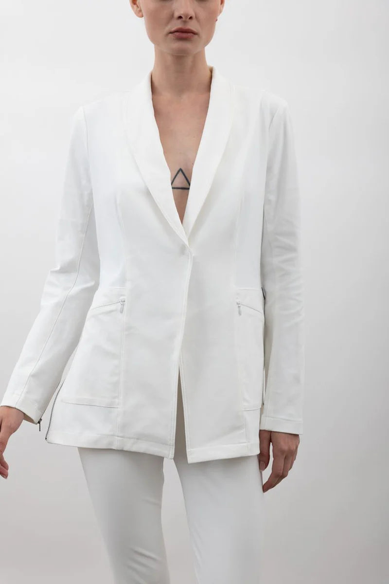 Valbella Tech Stretch Blazer - White Casual Women's Japanese 