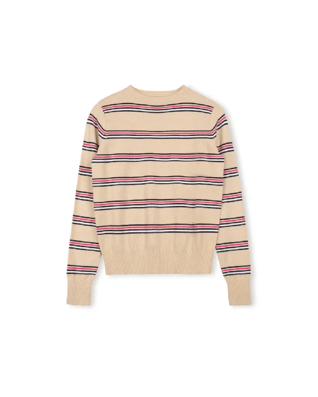 Striped Knit Crew Neck Sustainable Organic