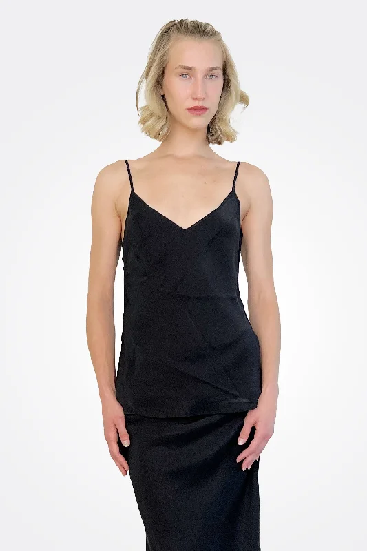 Wyanetta Silk Cami - Black performance