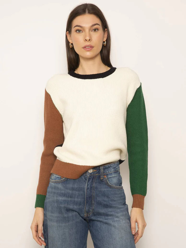 Casey Colorblock Crew - Black Multi purpose