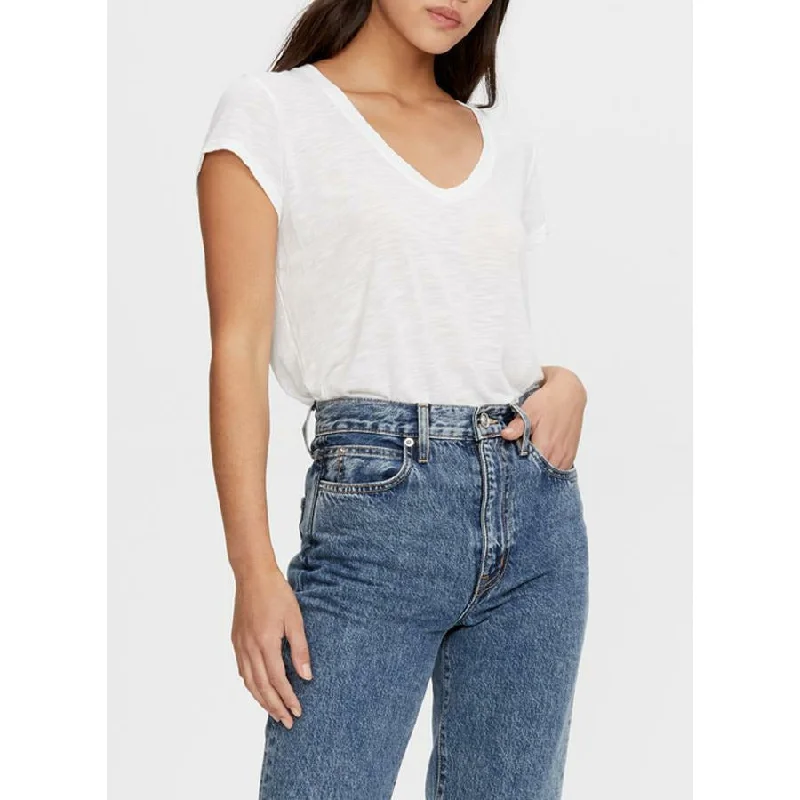 V-Neck Center Back Seam Edgy Women's Punk