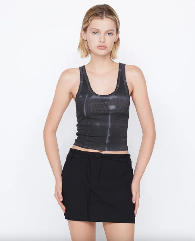 B + B Tank - Black Tie Dye Earthy Women's Hemp - based