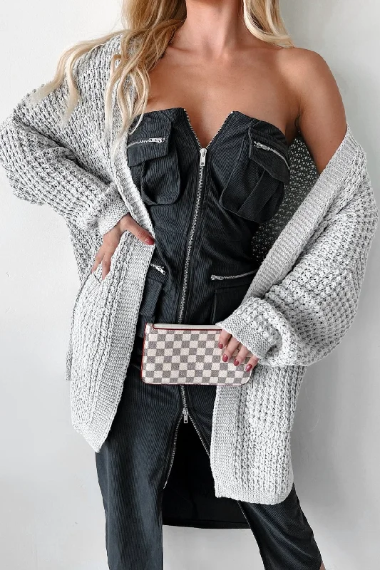 Blessing In Disguise Oversized Cardigan (Grey) Relaxed Women's 