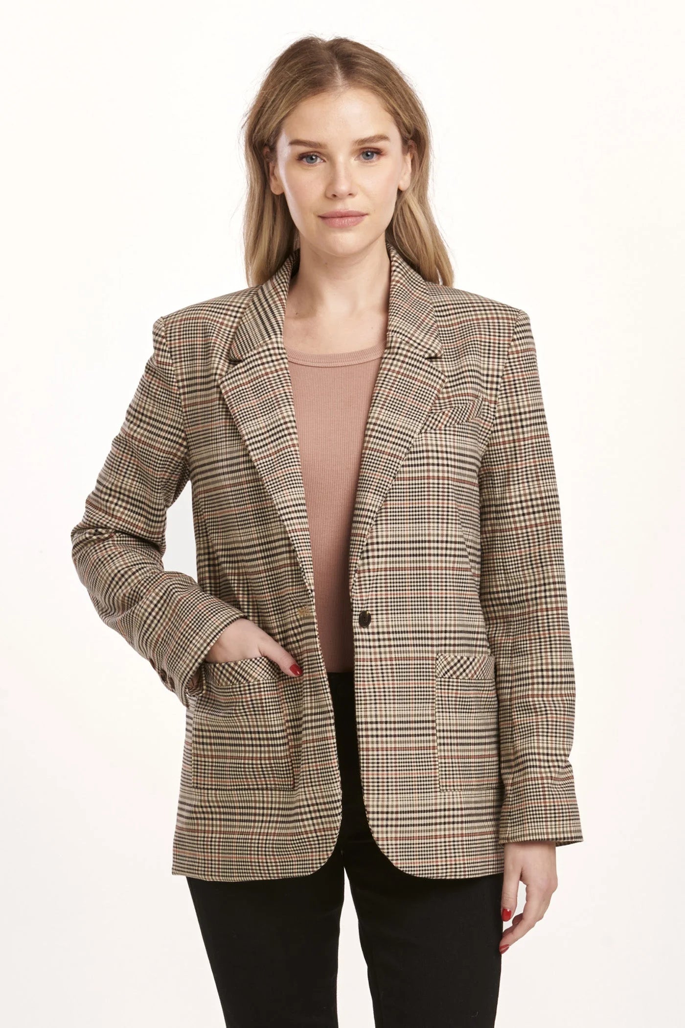 Clyde Notched Lapel Blazer - Umber Dynamic Women's High - energy