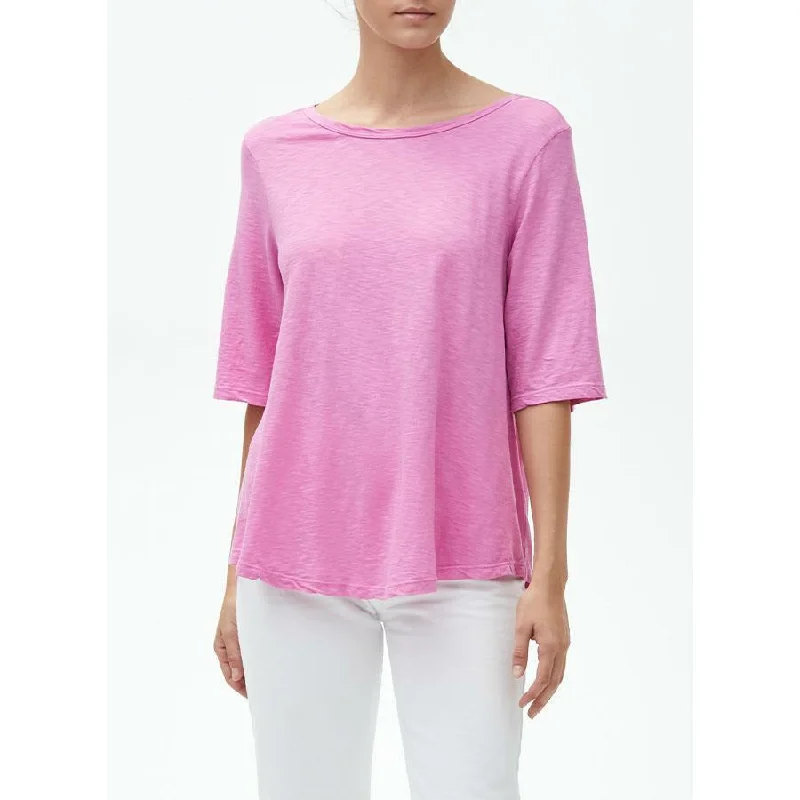 Alora Elbow Sleeve Twist Back Top Stylish Women's Tropical 