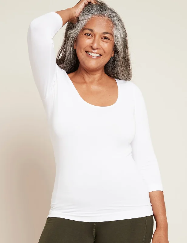 3/4 Sleeve Top - White Country