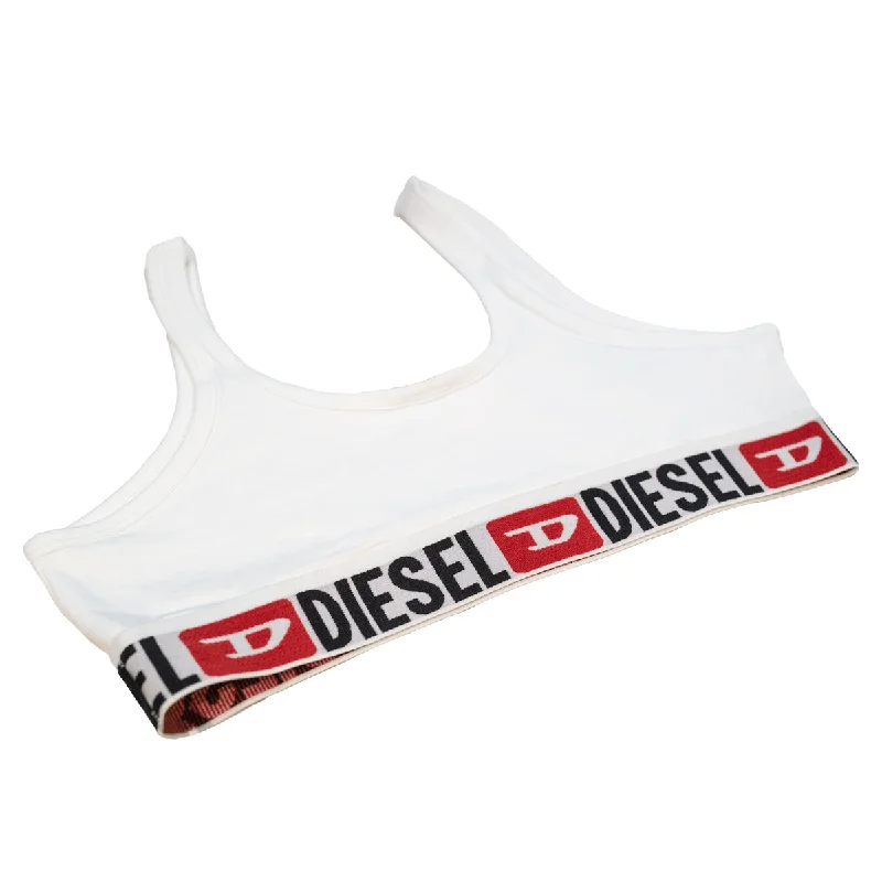 Ufsb-Oriba Ribbed bralette with logo band White Athletic Women's High - 