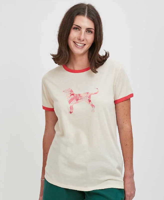 Ladies Contrast Ringer Shortsleeve Tee Dynamic Women's High - energy