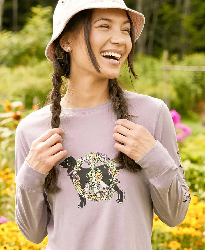 Ladies Longsleeve Peace Train Classic Tee Refined Women's Velvet
