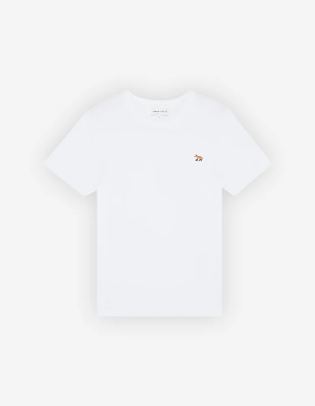 Women's Baby Fox Patch Regular Tee Shirt White Sophisticated Women's 