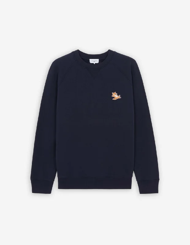 Unisex Chillax Fox Patch Classic Sweatshirt Navy Cozy Women's Winter