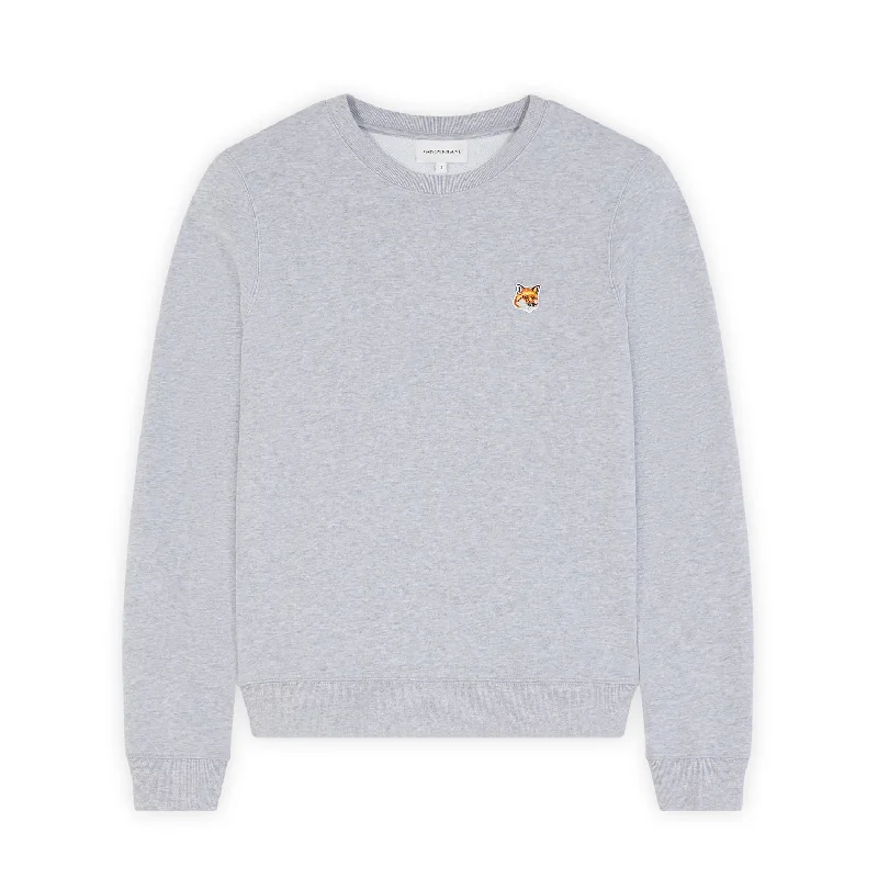 Women's Fox Head Patch Regular Sweatshirt Light Grey Melange garde