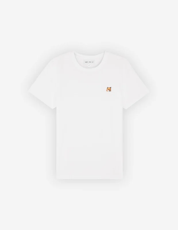 Women's Fox Head Patch Regular Tee Shirt White Confident Women's Power