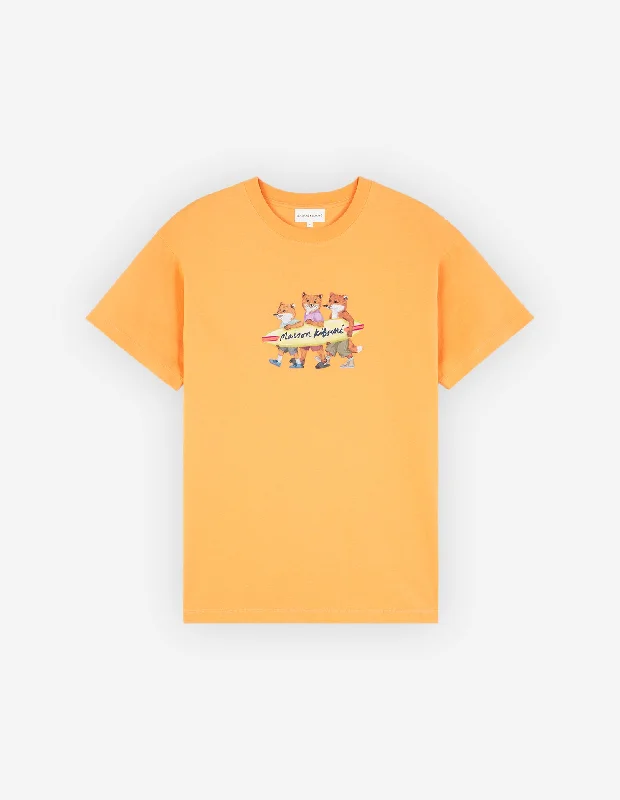 Women's Surfing Foxes Relaxed Tee-shirt Sunset Orange Refined Women's Classic 