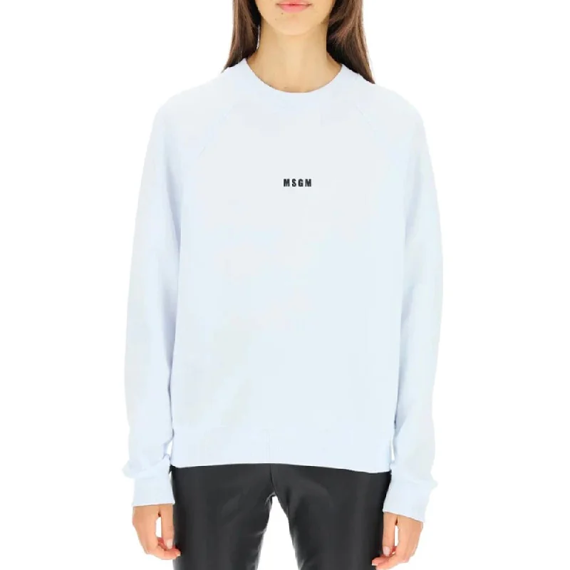 Women's Micrologo Print Sweatshirt Optical White Modern Women's Tech